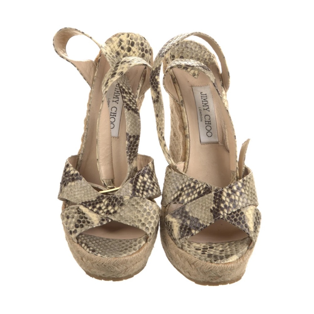 Jimmy Choo Snakeskin Wedge Espadrilles